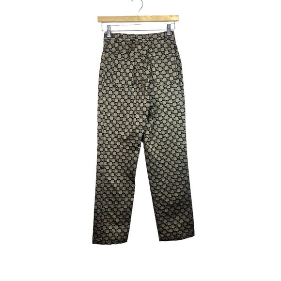 St. John Sport Essentials Vintage Y2K Beige Black Monogram Print High Waisted 2 - Picture 2 of 10